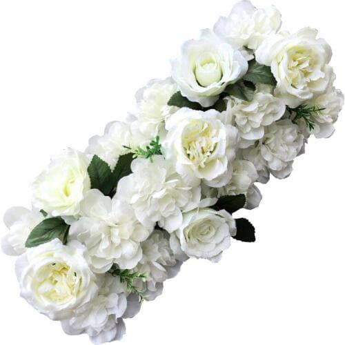 White Artificial Flowers Wedding arch flowers Peony Rose Flower for Wedding backdrops Square Pavilion Corners Decorative Flores