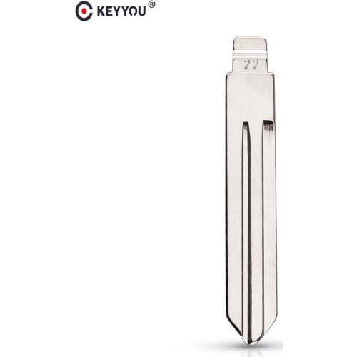 KEYYOU New Replacement Metal Uncut Flip KD Remote Car Key Blade Type Number #22 for Nissan for Opel
