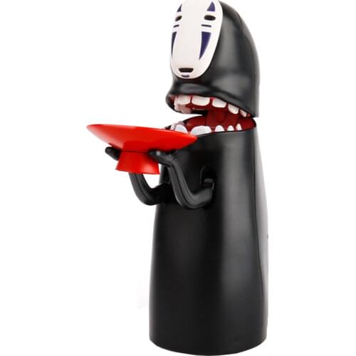 No-Face Money Box Spirited Away Kaonashi No-face Piggy Bank Toy Automatic Eaten Coin Bank Fun Christmas Gift Cartoon Piggy Bank