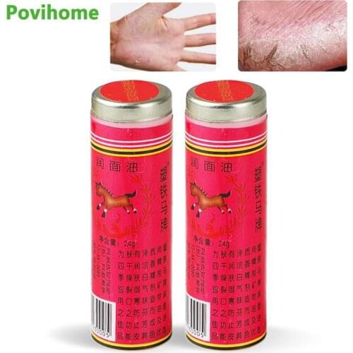 1Pcs 24g Horse Oil Hand Cream Anti-Chapping Moisturizing Ointment Prevent Dry Finger Toe Foot Skin Care Herbal Medical Plaster