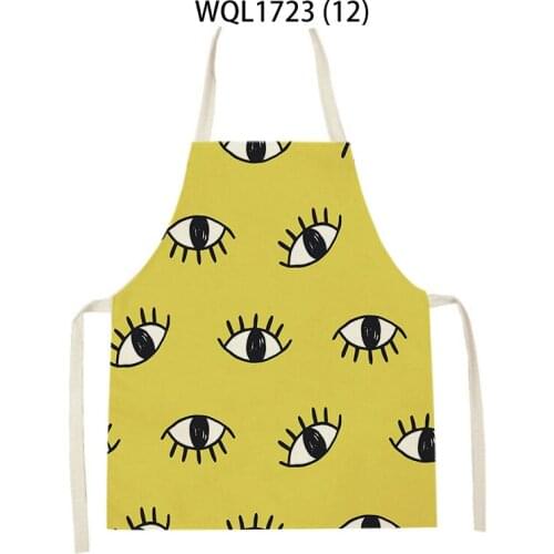 1Pcs Kitchen Apron Abstract Eye Printed Sleeveless Aprons for Men Eyelashes Women Home Cleaning Tools Pinafores 68-55 Delantal