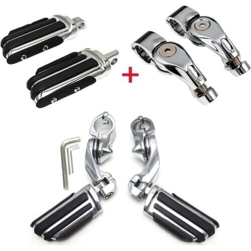 Motorcycle Left + Right Side Foot Peg Pedal for Softail Dyna Touring Cruiser Chopper Street Glide Road King Electra Glide Custom