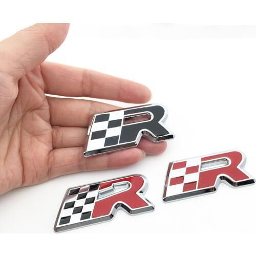 3D Metal Sticker Racing Flag R logo Emblem Badge Decal Car Styling for Leon Cupra ALTEA IBIZA TOLEDO car Accessories