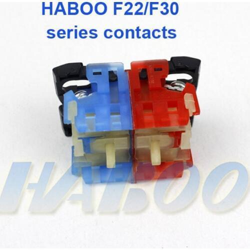 Manufacturer directly NOor NC or more contacts plastic for22mm,30mm switches red blue contacts