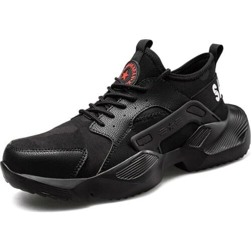 New Work Safety Shoes Men Work Boots Indestructible Shoes Men Retro Designer Sneakers Brand Fashion Men Steel Toe Shoes