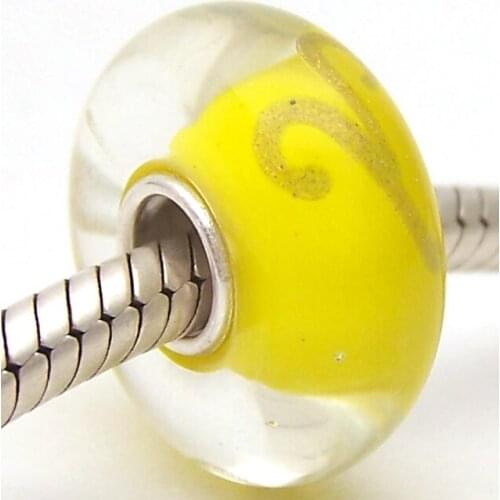 PJG2587 100% S925 Sterling Silver Beads Murano Glass beads Fit European Charms Bracelet charms diy jewelry Lampwork GlassBeads