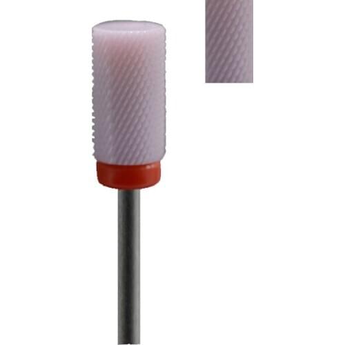 Pink Ceramic Nail Drill Bit - Large Barrel Bit F