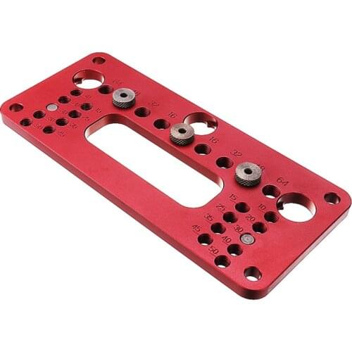 Knob Pull Drill locator Template Adjustable Woodworking Door Handle Drilling Locator Aluminum Alloy Pocket Hole Jig Positioner