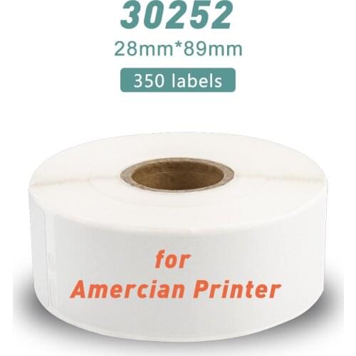 UniPlus 350PCS Shipping Label Replace Dymo 30252 LW Label Maker Thermal Paper 28*89mm for Labelwriter 400 450 Turbo 4XL Printer