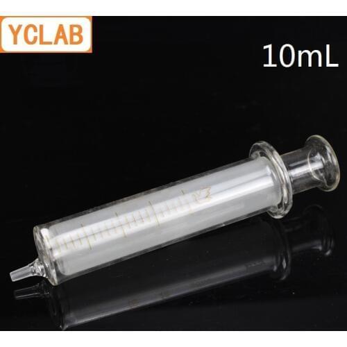 YCLAB 10mL Glass Syringe Injector Ink Sampler with Needle Laboratory Chemistry Equipment