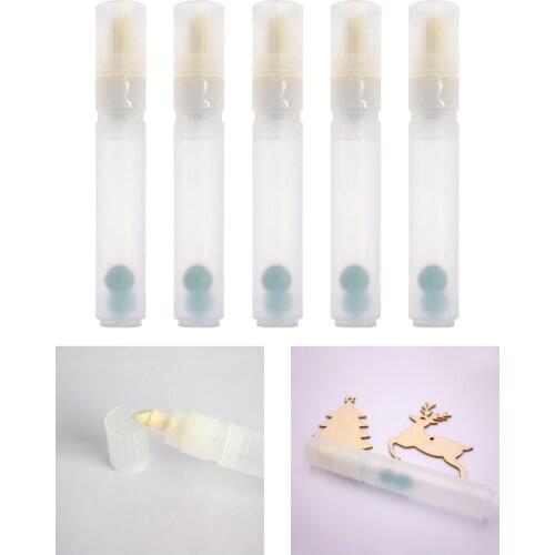 5x Fillable Empty Paint Pen Shell Refill Blank Tube 10mm Students Marker for Fluorescence Painting Marking Writing Art Supplies