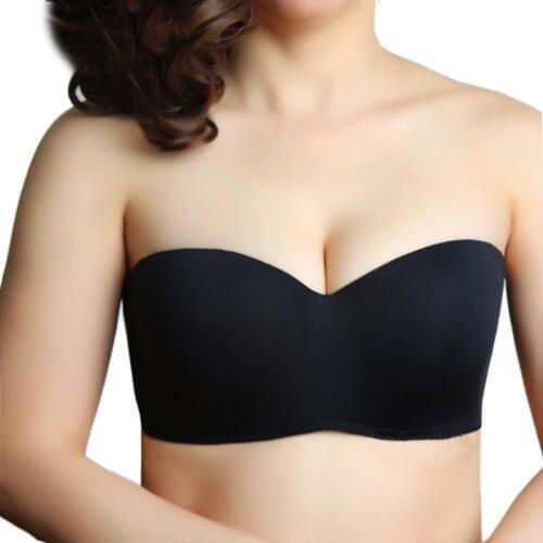 Womens Smooth Seamless Multi-way Strapless Bra 1/2 Half Cup Underwire Female Dress Wedding Bra Lingerie for Woman 36 38 40 42 C