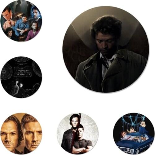 TV Show Supernatural Badge Brooch Pin Accessories For Clothes Backpack Decoration gift 58mm