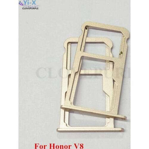 1PC SIM Card Slot Tray Holder Adapter Replacement Parts For Huawei Honor V8