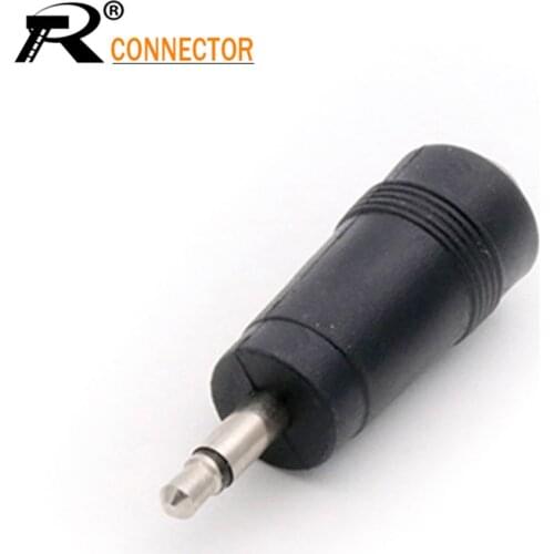 10pcs MONO 3.5mm Jack Male Plug to DC Power Connector 5.5x2.1mm Female Jack Socket Adapter High quality Plastic converter