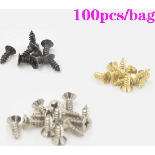 100 pcs Cross head self - tapping screw dry wall nail with hard flat head wood screw fiber nail 2 x 5mm/6mm/8mm/10mm