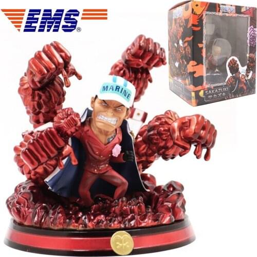 21cm Anime One Piece Navy Headquarters Senior General Sakazuki Lava-Lava Fruit Action Figure PVC Collection Model Kids Toys Gift
