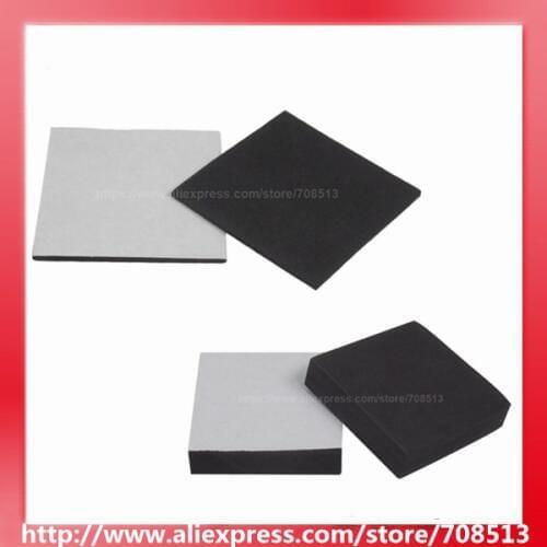 40mm(W) x 40mm(L) x 2mm / 4mm / 6mm / 8mm / 10mm(T) Adhesive Foam Pad - Black (10 pcs)