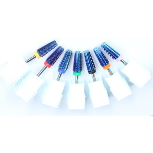 5 IN 1 Ceramic Carbide Nail Drill Bit Rotate Burr Milling Nail Cutter Bits Electric Drill Machine For Manicure Pedicure Tools