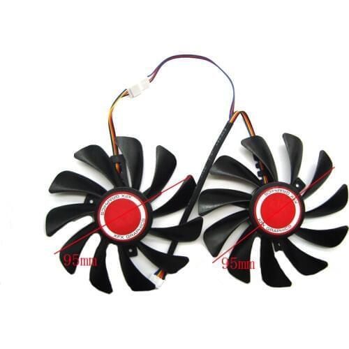 2PCS/lot 95MM FDC10U12S9-C CF1010U12S Cooler Fan Replace For XFX AMD Radeon RX 580 590 RX580 RX590 Graphics Card Cooling Fan