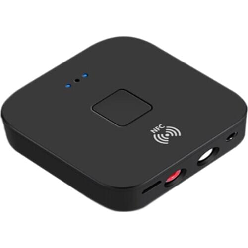 Hot-BLS-B11 NFC Bluetooth Receiver 5.0 3.5mm Jack Aux Stereo Wireless Adapter Music Support APTX LL for Car Speaker RCA Bluetoot
