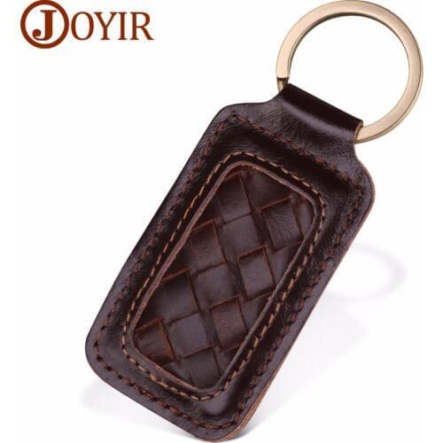 JOYIR Genuine Leather Keychain Kintting Car Key Ring Multifunctional Tool Women Men Fashion Key Chain Key Holder High Quality