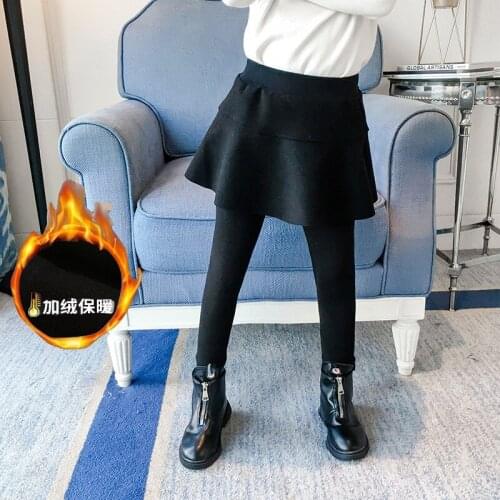 Children Winter Pants Skirt Leggings Trousers Warm 12 Years Old Kids Girls Clothes