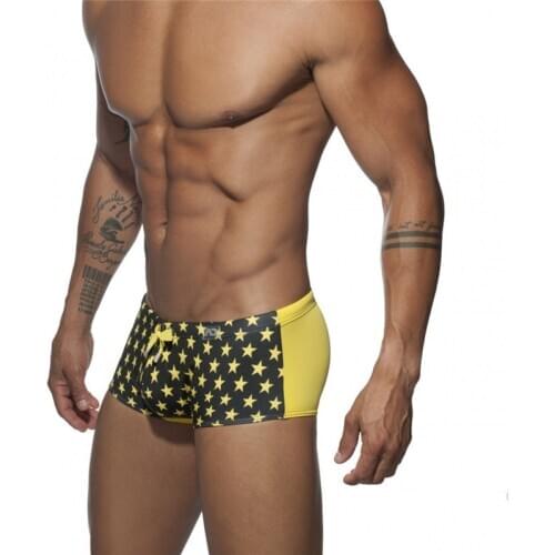 Men Board Shorts Boxer Shorts Sexy Bugle Pouch Printed Quick Dry Surf Swimwear Beach Shorts Running Gym Panties Trunks Plus Size