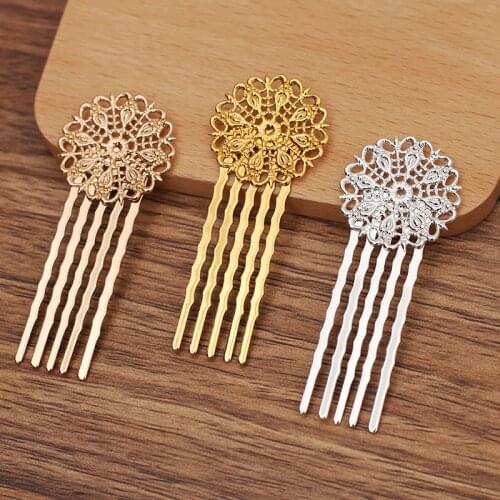 10 Pieces Vintage Copper Comb Decorative Wedding Bridal Hair Combs Hair Accessories For Women