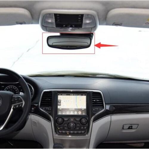 ABS Chrome For Jeep Grand Cherokee 2014-2017 car front Interior View Mirror Decoration strip Cover Trims Car Styling Accessories