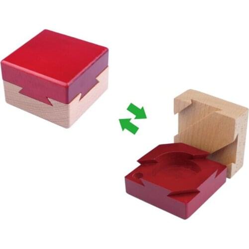 Puzzle Game Creative Toys Learning Educational Toys Classic IQ Wooden Spirit Magic Box Puzzle Popular Toys For Children