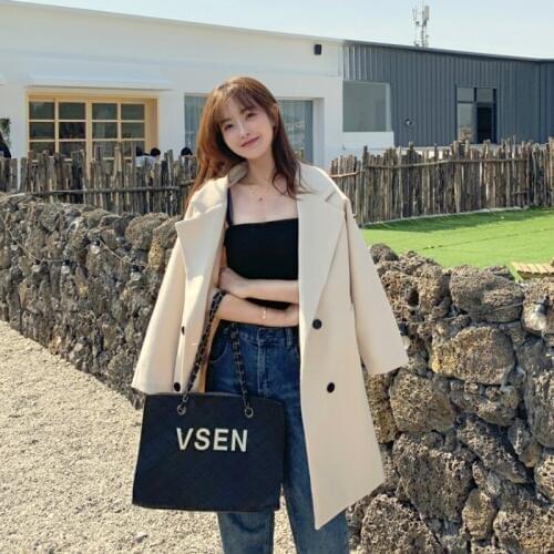 Cardigan Loose Plus Size Outwear Pocket Turn Down Collar Jacket Women Beige Elegant Winter Cotton Overcoat Long Bandage Coat