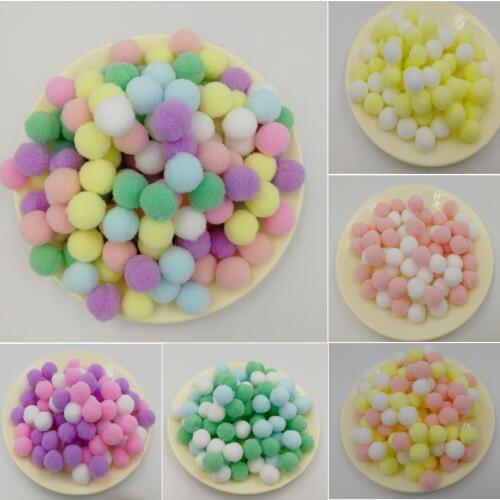 Mini Pompom 10mm 15mm 20mm 25mm 30mm Round Pom poms Fur Balls DIY Crafts Pompones For Diy Kids Wedding Sewing Home Decoration