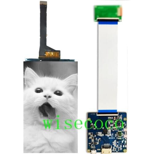 Monochrome screen 6 inch 2k 3d printer mono lcd display 1620x2560 mipi board DLP/SLA no backlight High light transmittance