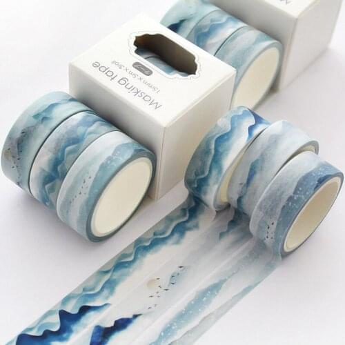 3 pcs/pack Misty Mountains junkJournal Washi Tape set Adhesive Tape DIY Scrapbooking Sticker Label Japanese Masking tape
