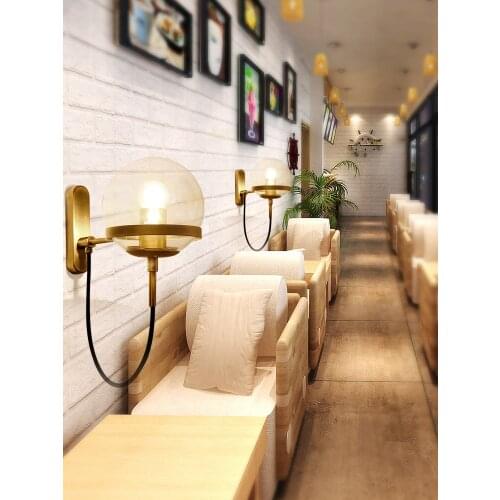 Loft nordic decoration home crystal bedroom light crystal wall lights led mirror light bedside living room bedroom wall lamp