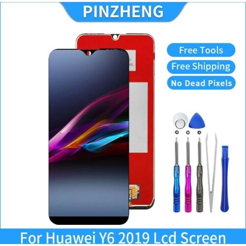 PINZHENG 100% New Lcd For Huawei Y6 2019 LCD Display Touch Screen Y6 Pro 2019 Replacement Screen For Huawei Y6 Prime 2019 Lcds