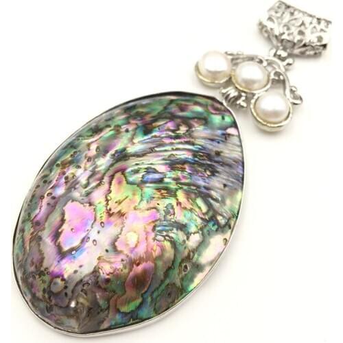 Charms Natural New Zealand Abalone Shell Pendants For Jewelry Making Findings Vintage Pendants 40x55mm Crafts Accessories A109