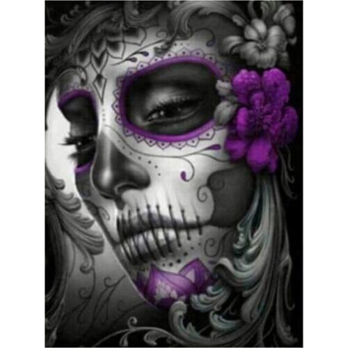 Full 5D Diy "Gothic Girl" 3D Cross-Stitch Round Rhinestone Pasted Diamond Painting Embroidery People Diamond Painting XN522