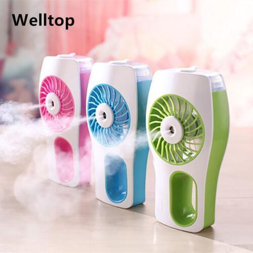 Portable Mini Misting Fan Built-in Rechargeable USB Fan Handheld Personal Cooling Mist Humidifier for Home Office and Travel
