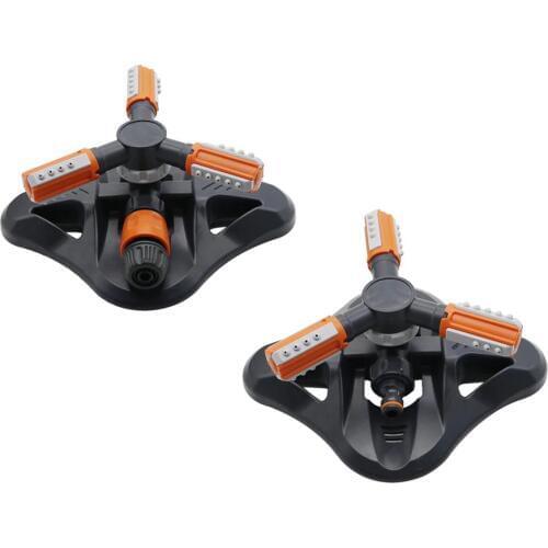 3-head Automatic Rotating Water Sprinklers Grass Lawn Garden Irrigation 360 Degree Circle Spray Nozzles Watering Device 1 Pc