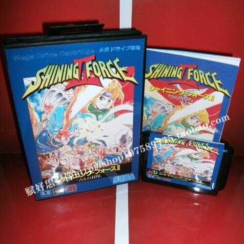 Sega MD game - Shining force II 2 with Box and Manual for 16 bit Sega MD game Cartridge Megadrive Genesis system