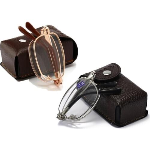 Folding Reading Glasses Women Metal Hyperopia foldable Eyeglasses Diopter +1.0 +1.5 +2.0 +2.5 +3.0 +3.5 Presbyopic Glasses Men