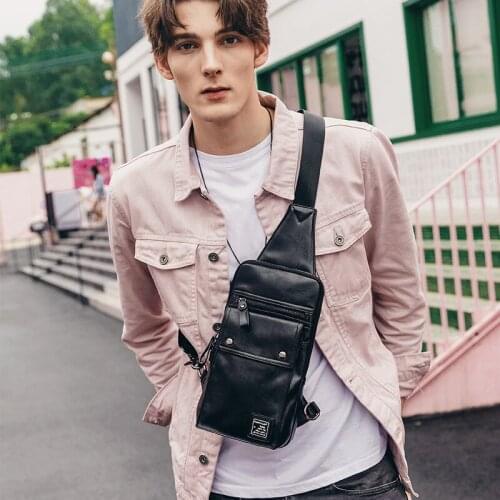 Fashion Simple Messenger Crossbody Bag Casual Men Chest Bag Waterproof Male Bag Travel Shoulder pack for Teenager Boy