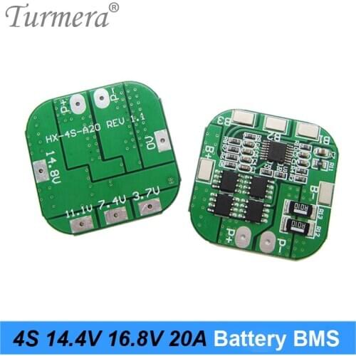 Turmera 4S 14.4V 16.8V 20A BMS Lithium Battery Protection Board for 16.8V 14.4V Screwdriver Battery and Vacuum Cleaner Robot Use