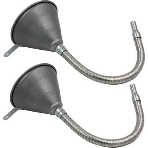 Universal Oil Petrol Hose 370mm 630mm Motorcycle Car Oil Petrol Filling Flexible Hose Pipe Metal Oil Gas Funnel Car accessories