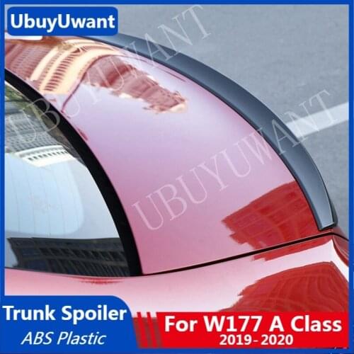 UBUYUWANT For Mercedes-Benz V177 W177 A Class A200 A180 A35L 2019 2020 ABS Exterior Rear Spoiler Tail Trunk Boot Wing Decoration
