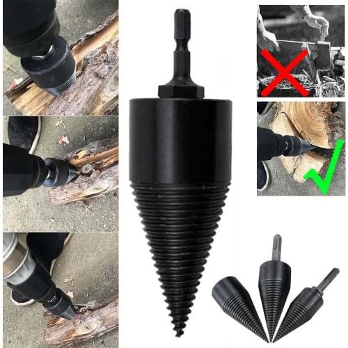 High Speed Twist Drill Bit Wood Splitter Screw Cones Splitting Bit Wood Drill UD88