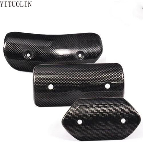 Carbon Fiber Motorcycle Exhaust Protector Motocross Escape Muffler For S1000rr S1000r Pcx125 Tmax 500 Gsr 600 Moto Accessories