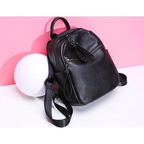 Women Bags Layer Cowhide Large Capacity Backpacks Korean Fashion New College Style Travel Backpack
